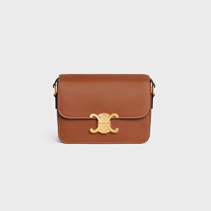 9a+ celine teen triomphe natural calfskin shoulder bag
